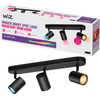 WiZ 3 spots Imageo black - Colored and White light - GU10