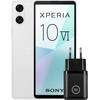 Sony Xperia 10 VI 128GB Wit 5G + BlueBuilt Oplader met Usb C Poort 30W Zwart