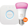 Philips Hue White and Color Starter Pack met 5 lampen + Bridge