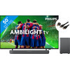 Philips 50PUS8309 - Ambilight (2024) + Barre de Son + Câble HDMI