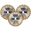 DeWalt Circular Saw Blades Set 250mm 3-piece 24T (2x), 48T