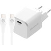 BlueBuilt Chargeur Power Delivery 20 W + Câble USB-C 3 m Nylon Blanc