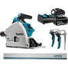 Makita DSP600ZJ + 3,0 Ah accu (2x) en lader + geleiderail