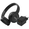 JBL Tune 510BT Noir + BlueBuilt Chargeur Quick Charge avec Port USB-A 18 W Noir