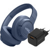 JBL Tune 770NC Bleu + BlueBuilt Chargeur Quick Charge avec Port USB-A 18 W Noir