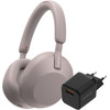 Sony WH-1000XM5 Rose + BlueBuilt Quick Charge Chargeur avec USB-A