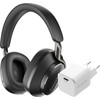 Bowers & Wilkins Px8 Noir + BlueBuilt Power Delivery Chargeur avec Port USB-C 20 W Blanc