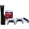 PS5 Slim Disc Edition + Spider-Man 2 + Covers Black + Extra Controller + Charging Dock