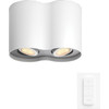 Philips Hue Pillar Opbouwspot White Ambiance - Wit - 2-spots + Dimmer