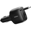 Belkin Power Delivery and Quick Charge Car Charger with 2 USB Ports and USB-C Cable 75W
