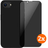 BlueBuilt Back Cover iPhone 17e/16e Black + Privacy Filter Screen Protector Glass Duo Pack