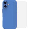 BlueBuilt Back Cover iPhone 16 Blue + Screen Protector Glass