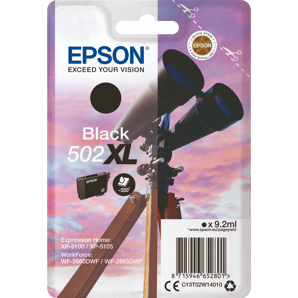 Epson 502XL Noir (C13T02W14010)