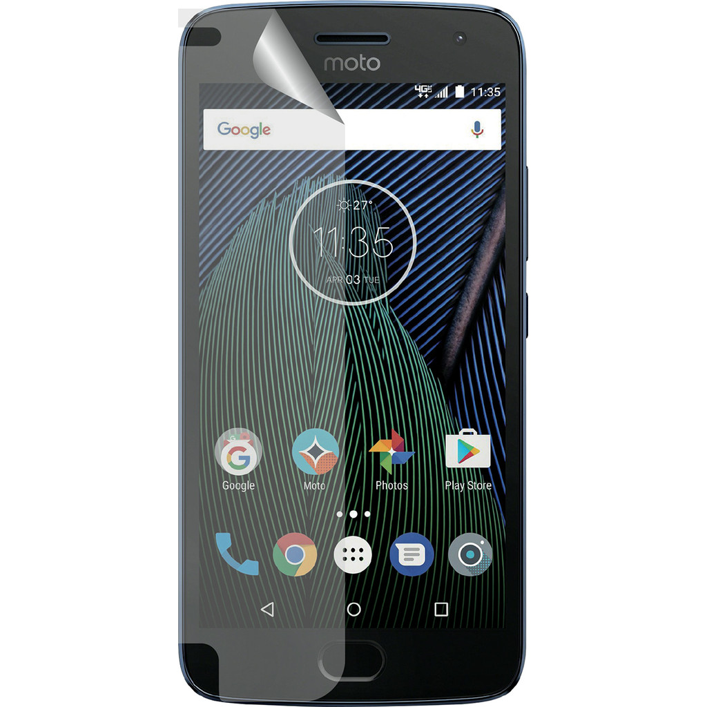 Azuri Motorola Moto G5 Plus Protège-écran plastique Lot de 2