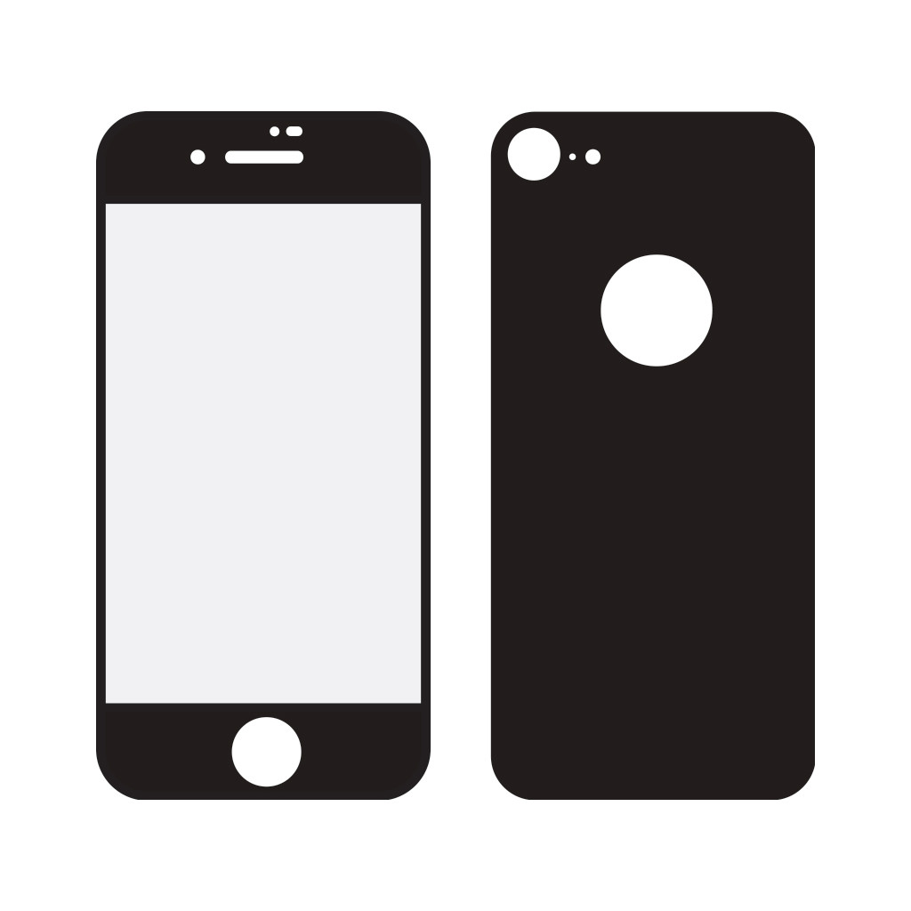 Mobilize Edge to Edge Protège-écran en Verre Apple iPhone 8 Full body Noir