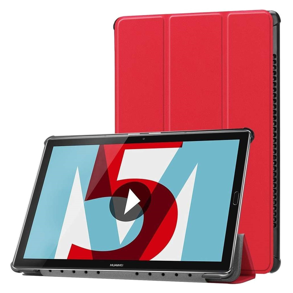 Just in Case Tri-Fold Huawei MediaPad M5 10/10 Pro Coque à rabat Rouge