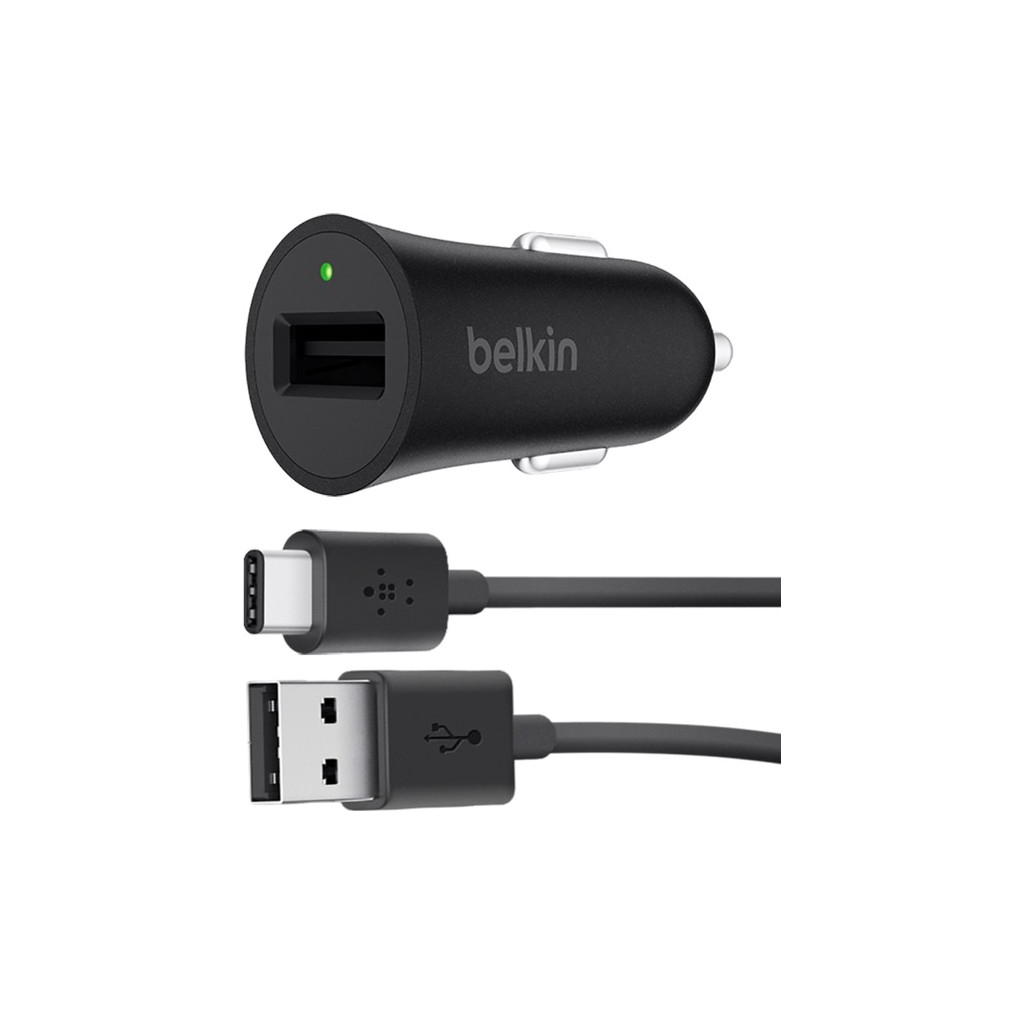 Belkin Chargeur de Voiture USB Type-C Quick Charge 3.0 Noir