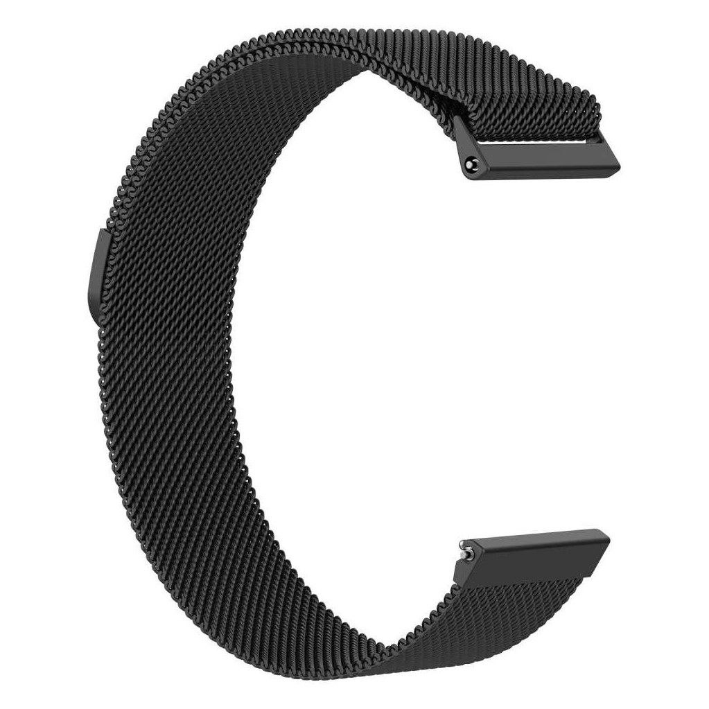 Just in Case Fitbit Versa Bracelet de montre Milanais Noir