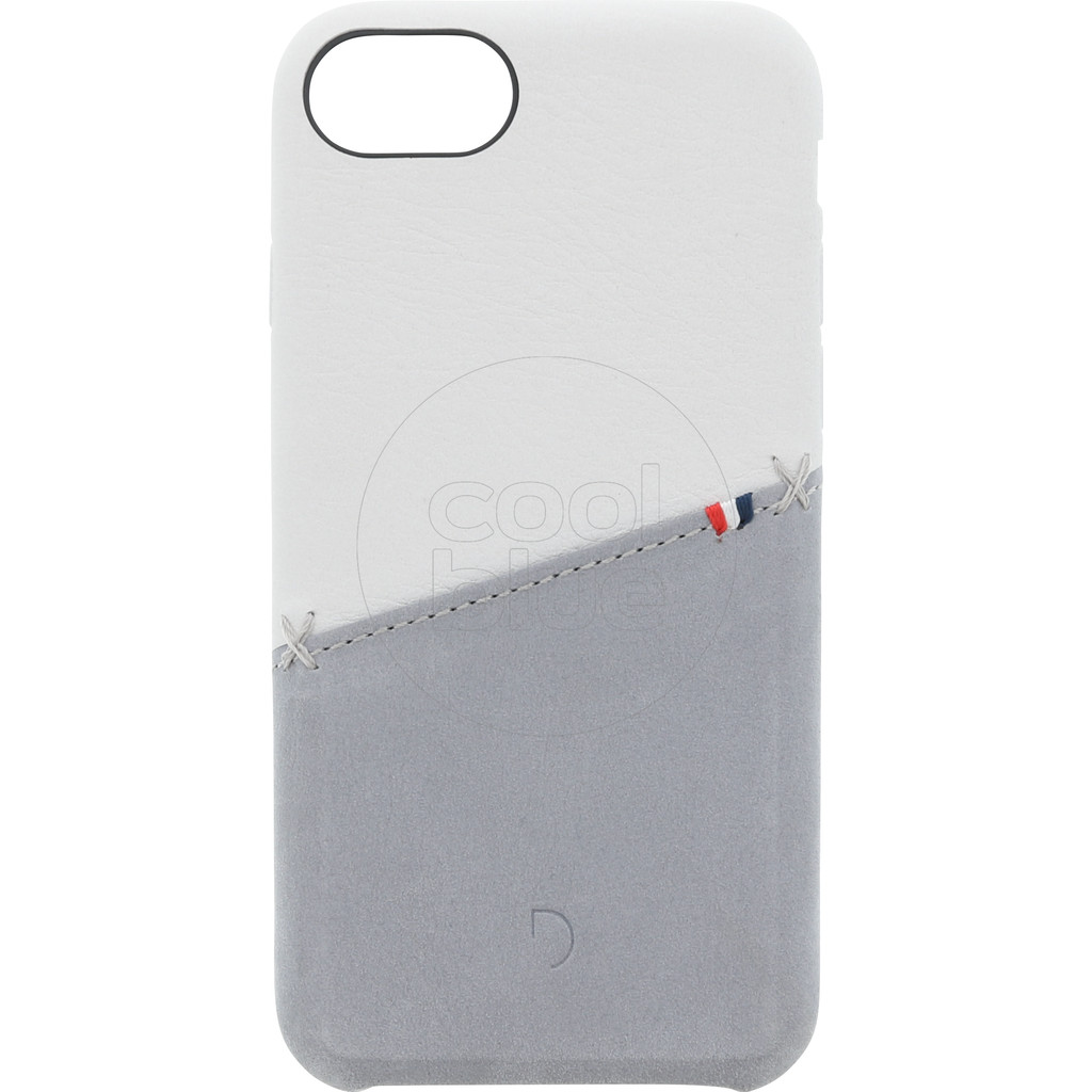 Decoded Snap On Coque Arrière en Cuir Apple iPhone 6/6s/7/8 Blanc