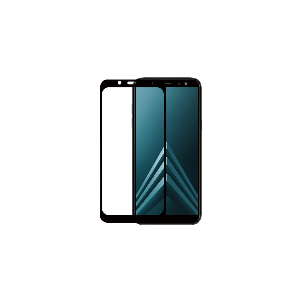 Azuri Verre Trempé Samsung Galaxy A6 (2018) Protège-écran Verre Noir