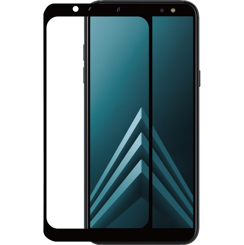Azuri Protège-écran en Verre Trempé pour Samsung Galaxy A6 (2018) Lot de 2 Noir