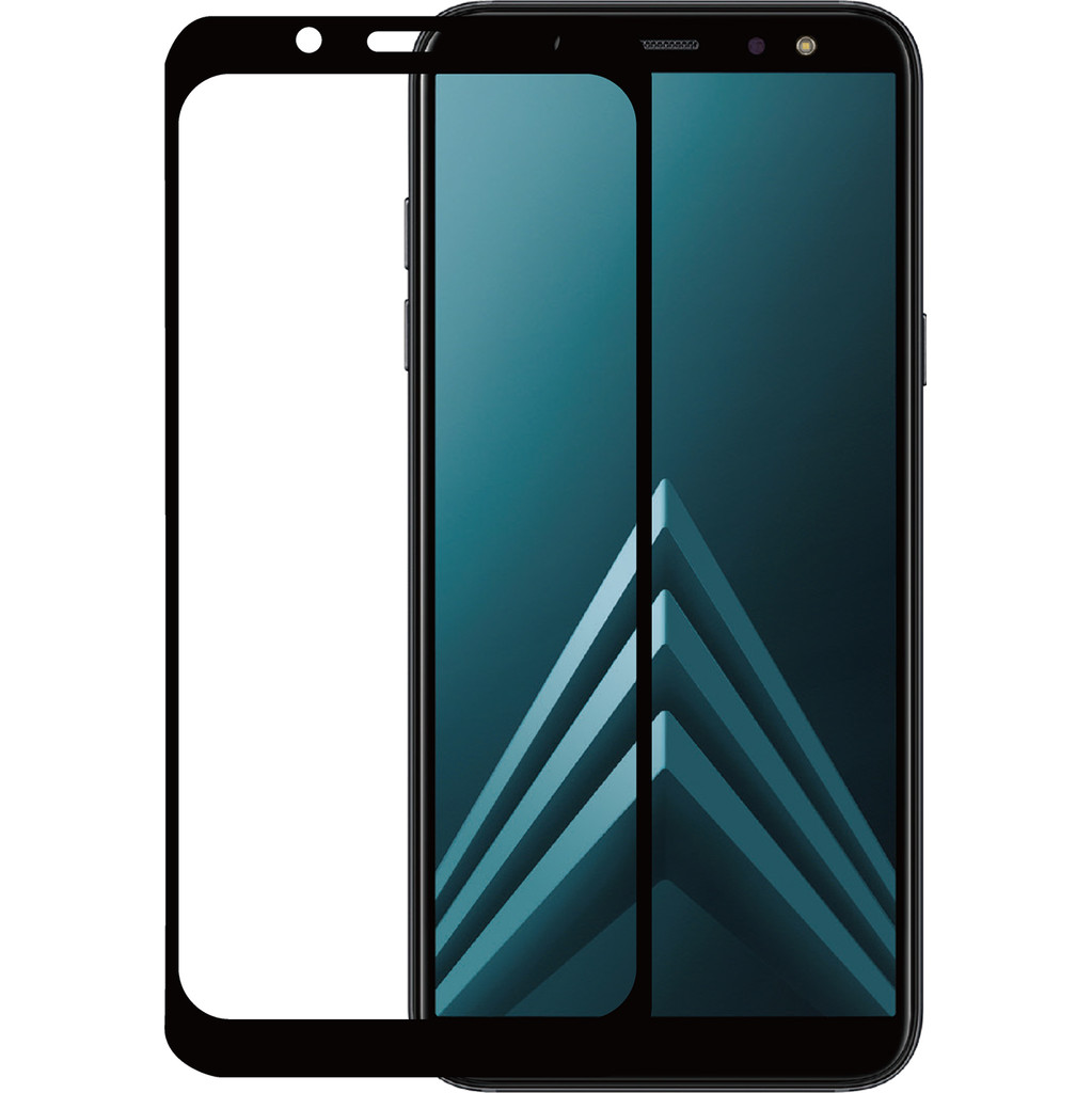 Azuri Protège-écran en Verre Trempé pour Samsung Galaxy A6 Plus (2018) Lot de 2 Noir