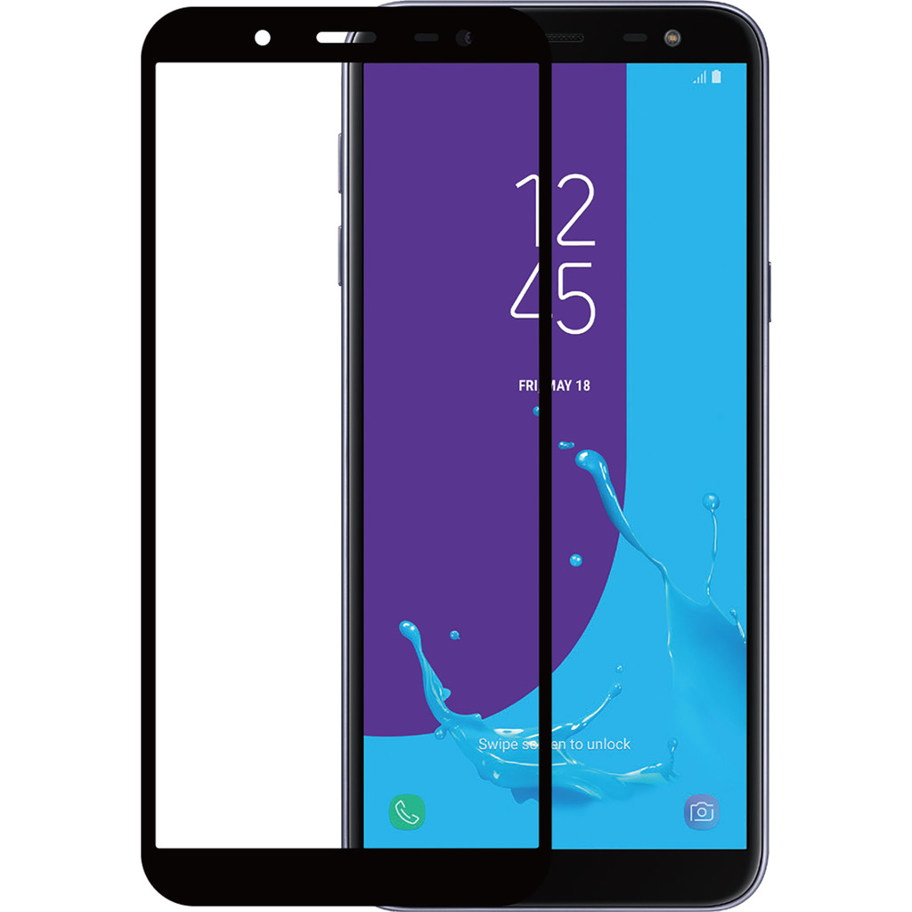 Azuri Protège-écran en Verre Trempé pour Samsung Galaxy J6 (2018) Noir