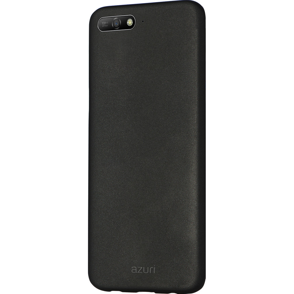 Azuri Metallic Soft Touch Coque arrière Huawei Y6 (2018) Noir