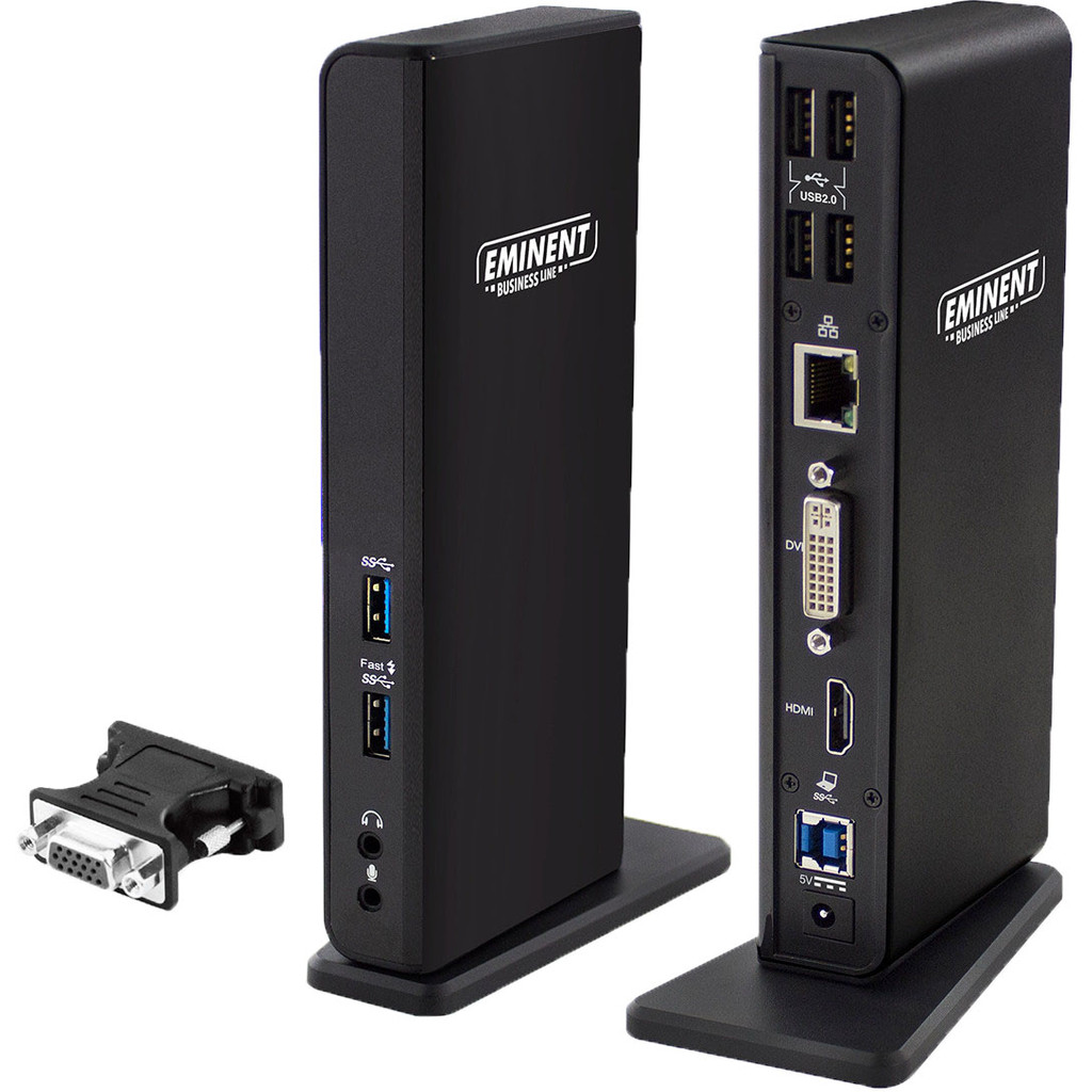 Eminent Dual Display Station d'accueil USB 3.1 Gen1 (USB 3.0)