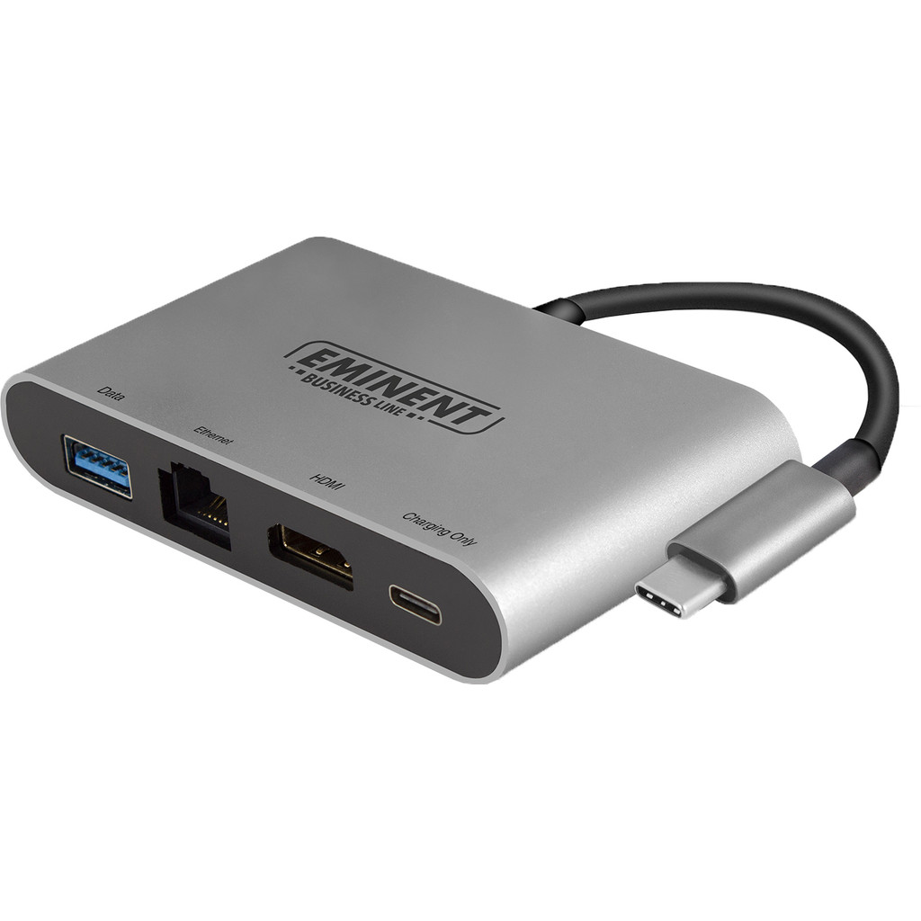 Convertisseur Eminent USB Type-C vers HDMI, USB Type-A et Ethernet