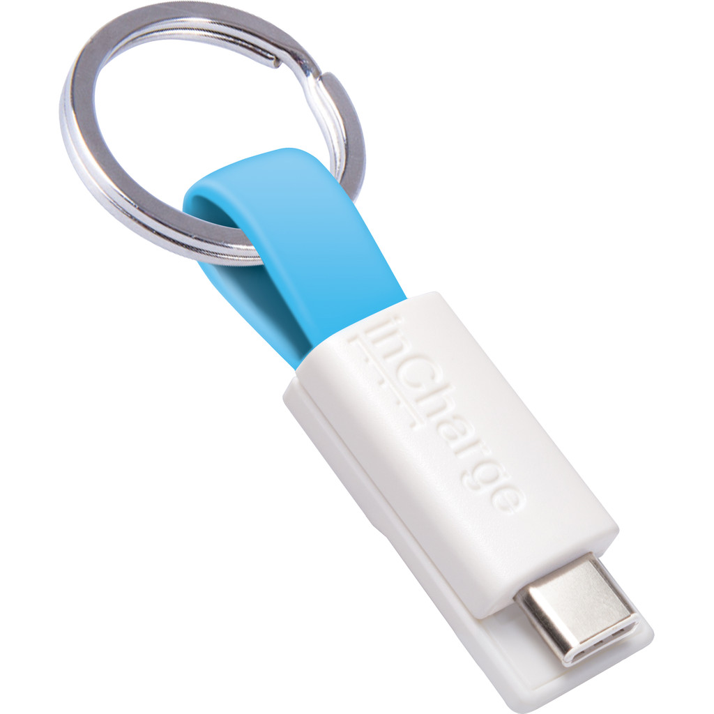 InCharge Câble USB Type-C 3,8 cm Bleu