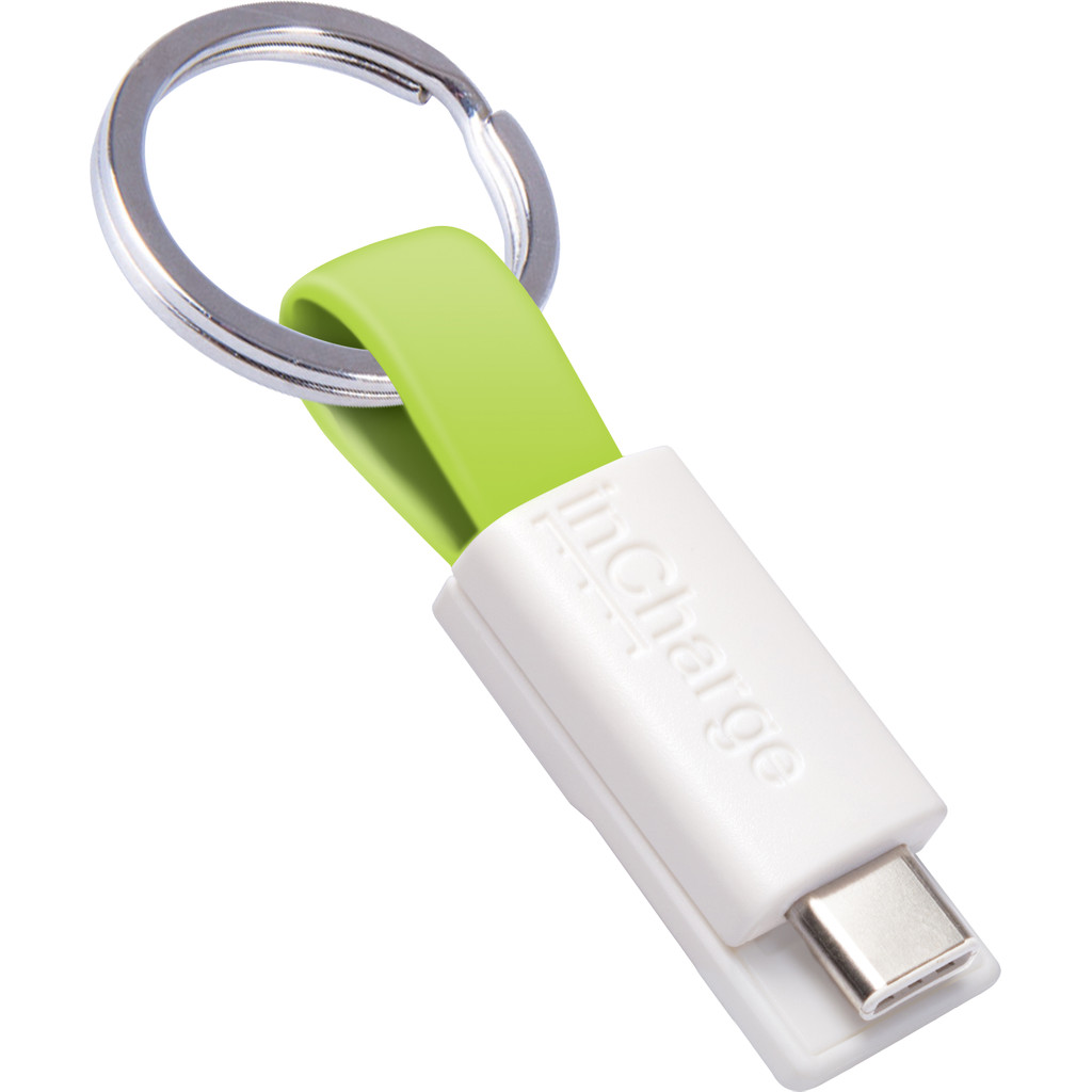 InCharge Câble USB Type-C 3,8 cm Vert Citron