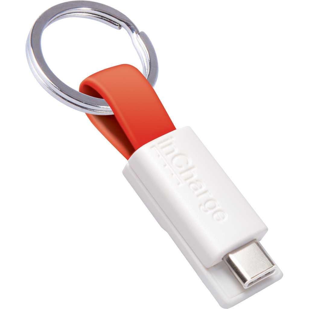 InCharge Câble USB Type-C 3,8 cm Rouge
