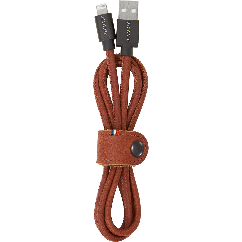 Decoded Câble Lightning USB 1,2 m en cuir Brun