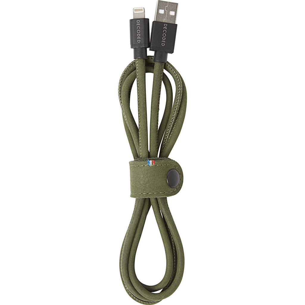 Decoded Câble Lightning USB 1,2 m en cuir Vert