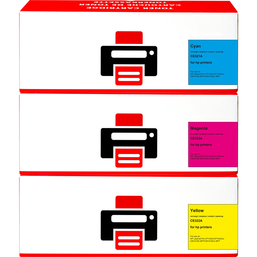 Marque distributeur 128A Toner 3 couleurs pour imprimantes HP (CF371AM)
