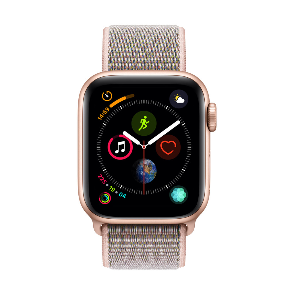 Apple Watch Series 4 40 mm Bracelet Sport Or Aluminium/Rose Nylon