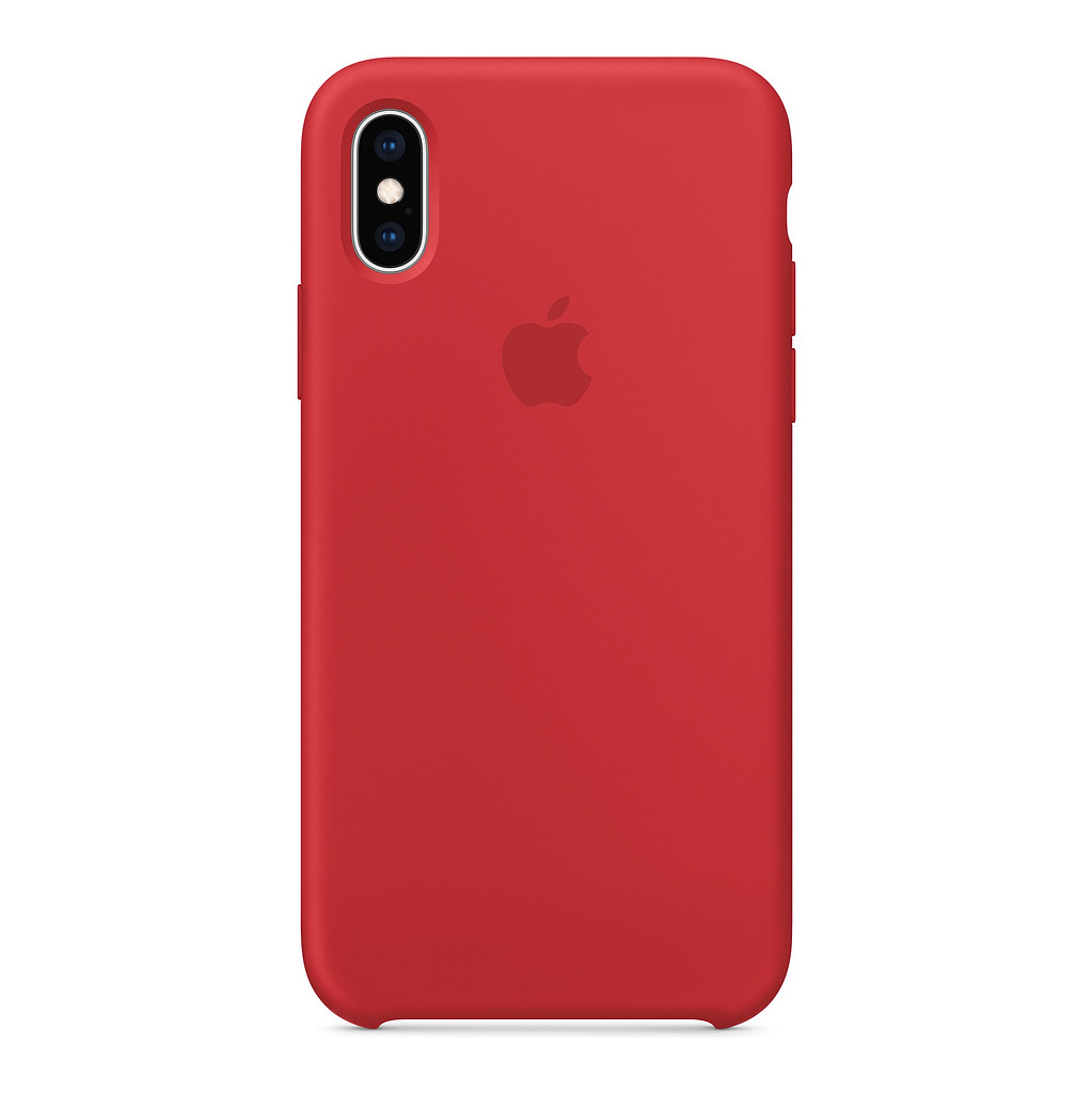 Apple iPhone Xs Coque arrière Silicone RED