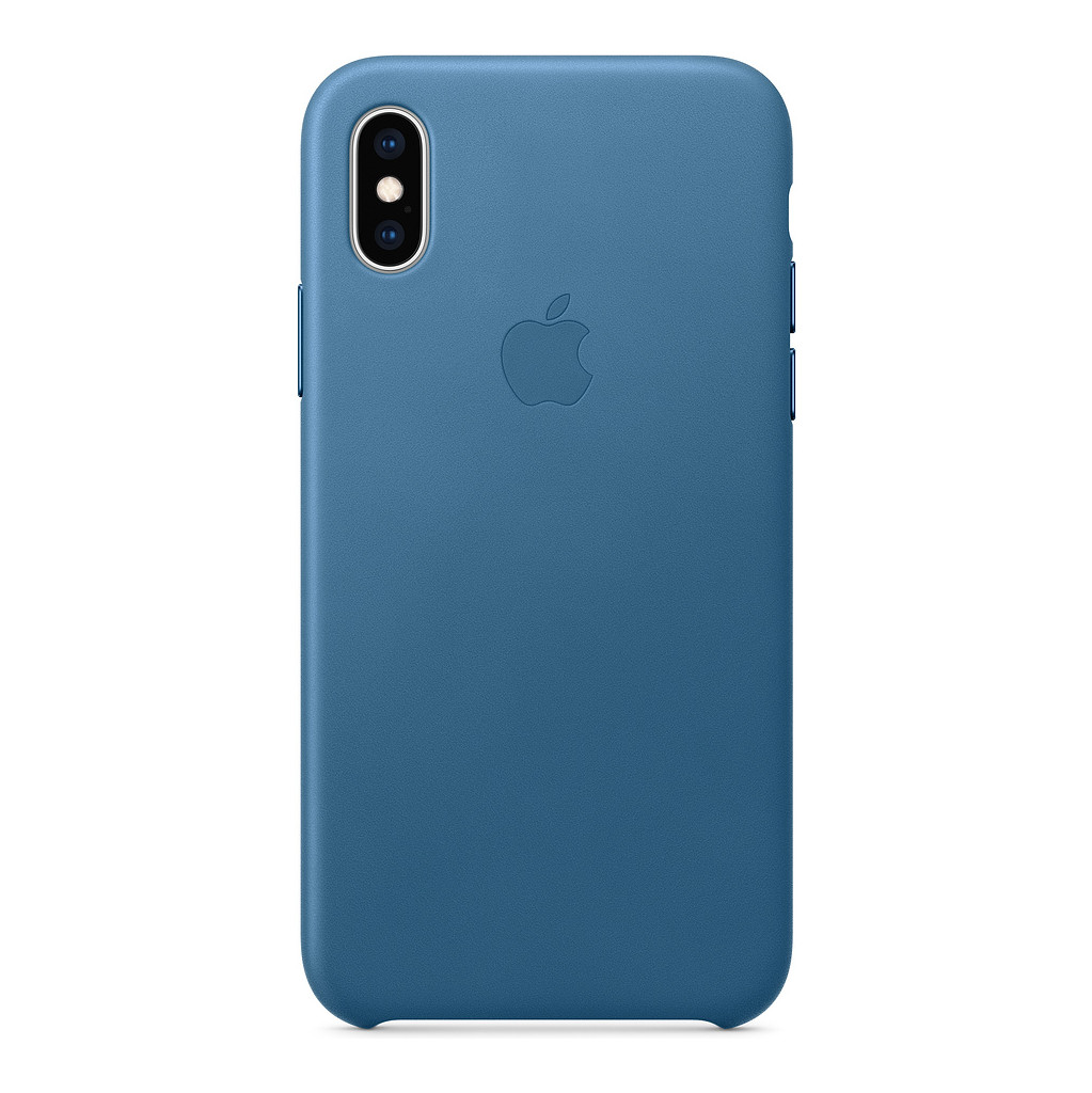 Apple iPhone Xs Max Coque arrière en Cuir Bleu Cape Cod