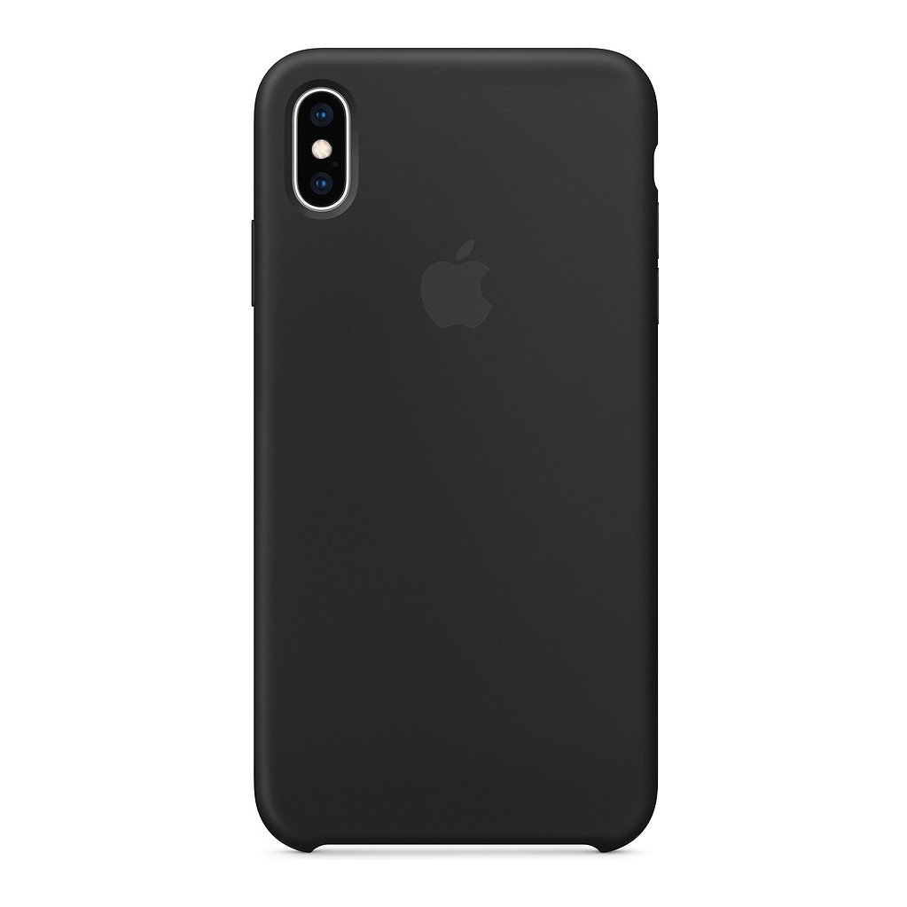 Apple iPhone Xs Max Coque Arrière en Silicone Noir