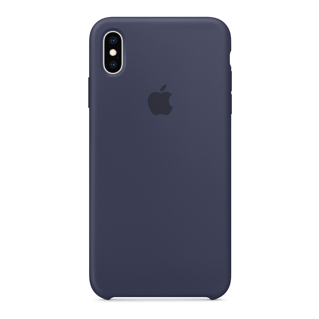 Apple iPhone Xs Max Coque arrière en Silicone Bleu nuit