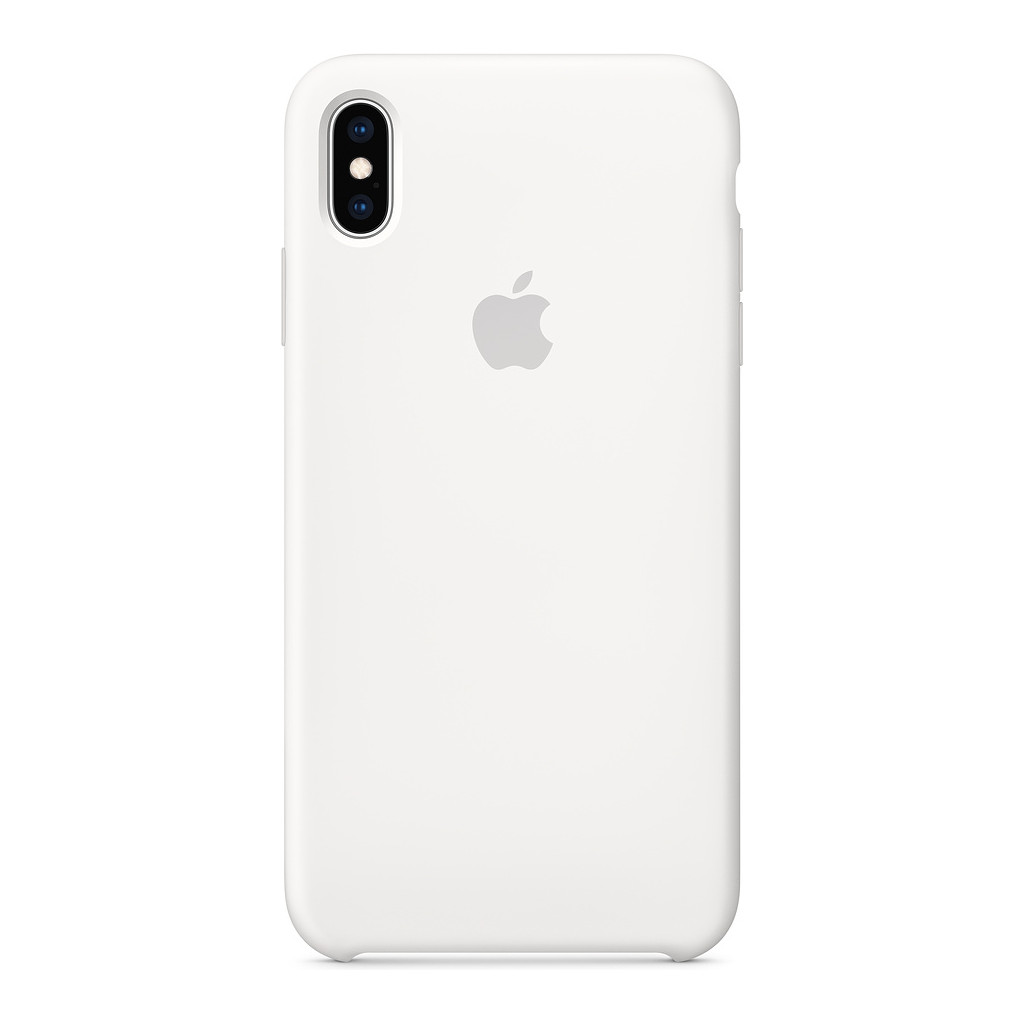 Apple iPhone Xs Max Coque arrière en Silicone Blanc