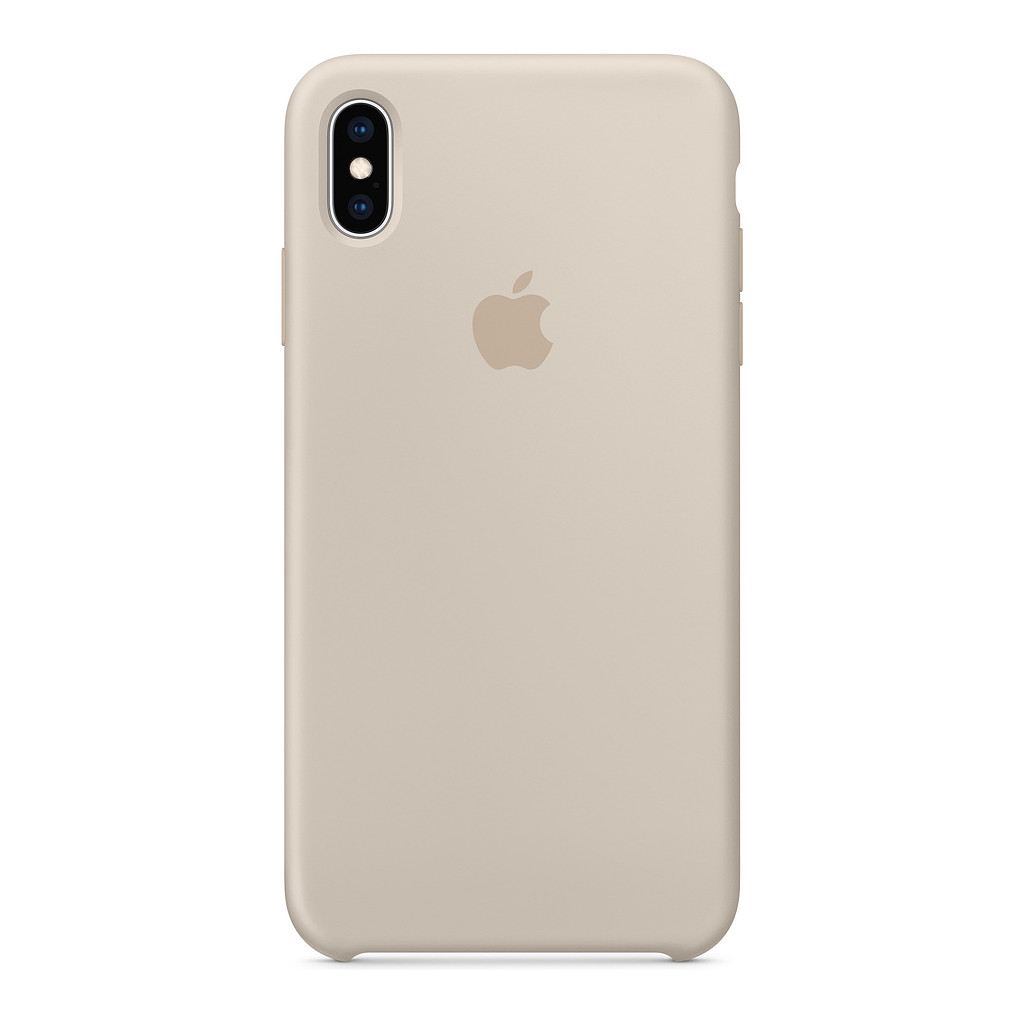 Apple iPhone Xs Max Coque arrière en Silicone Gris sable