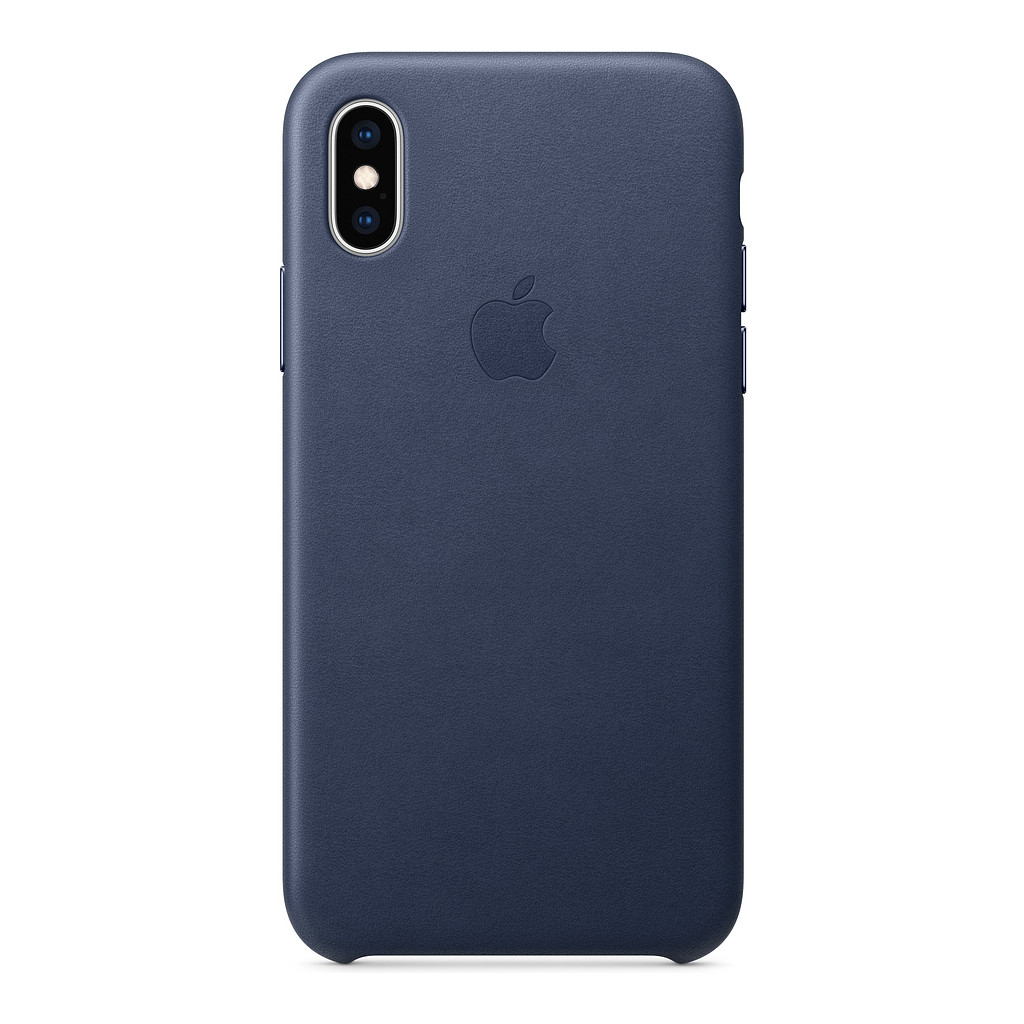 Apple iPhone Xs Max Coque arrière en Cuir Bleu nuit