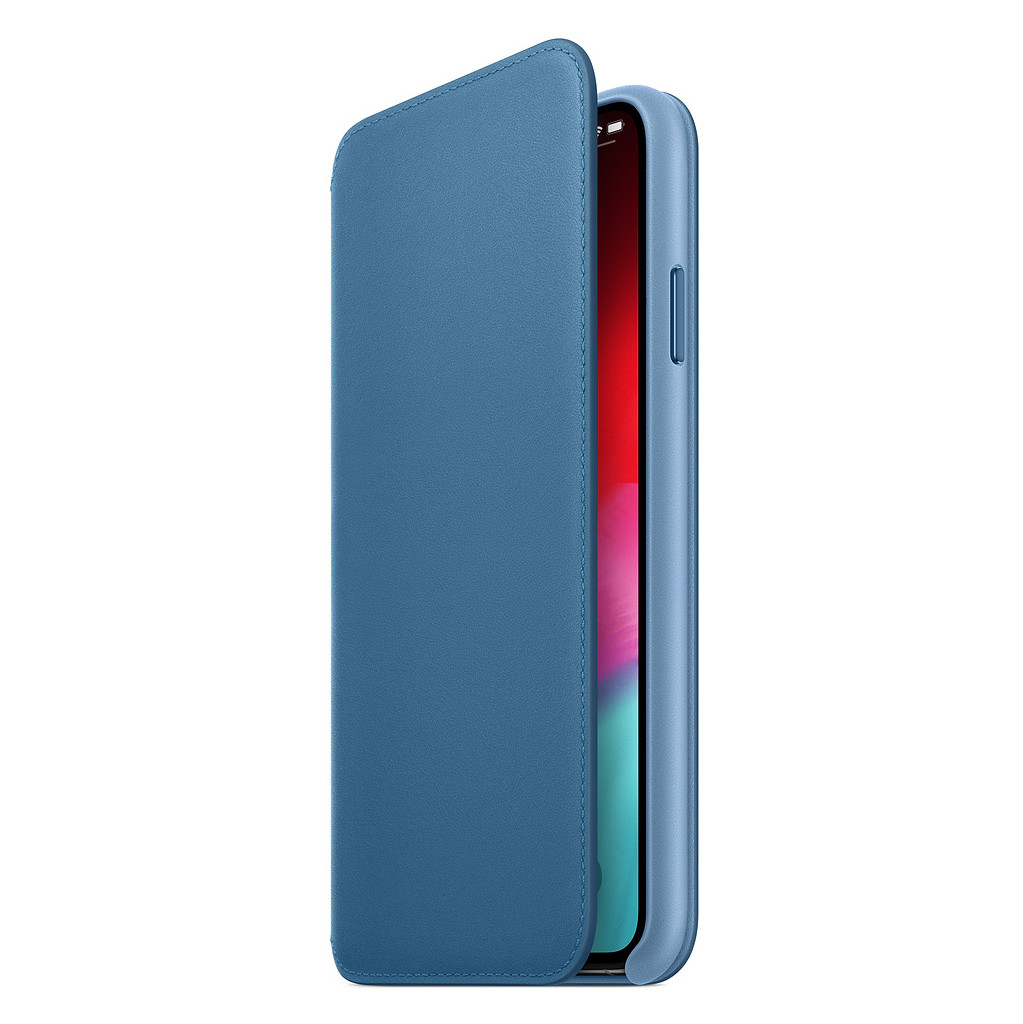 Apple iPhone Xs Max Coque à rabat folio en Cuir Bleu Cape Cod