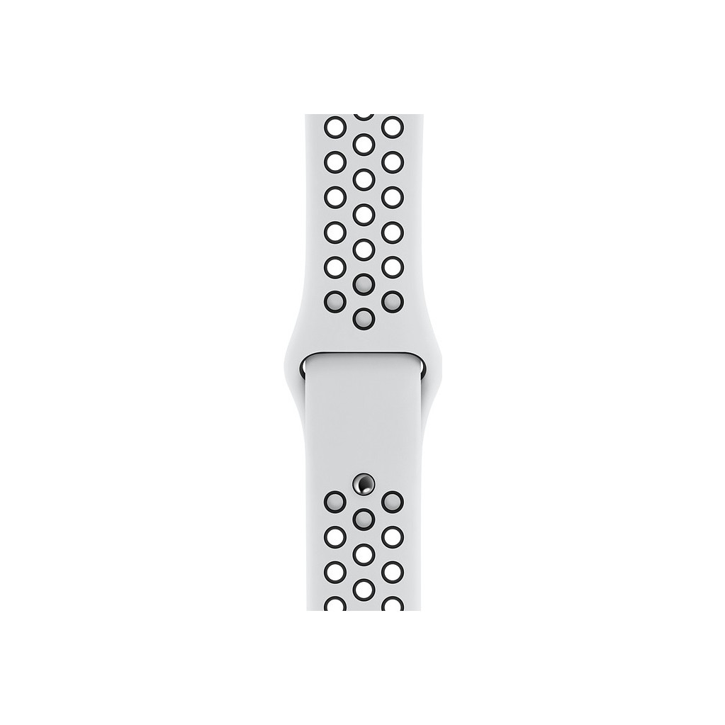 Apple Watch 44 mm Bracelet de Montre en Silicone Nike Sport Platine