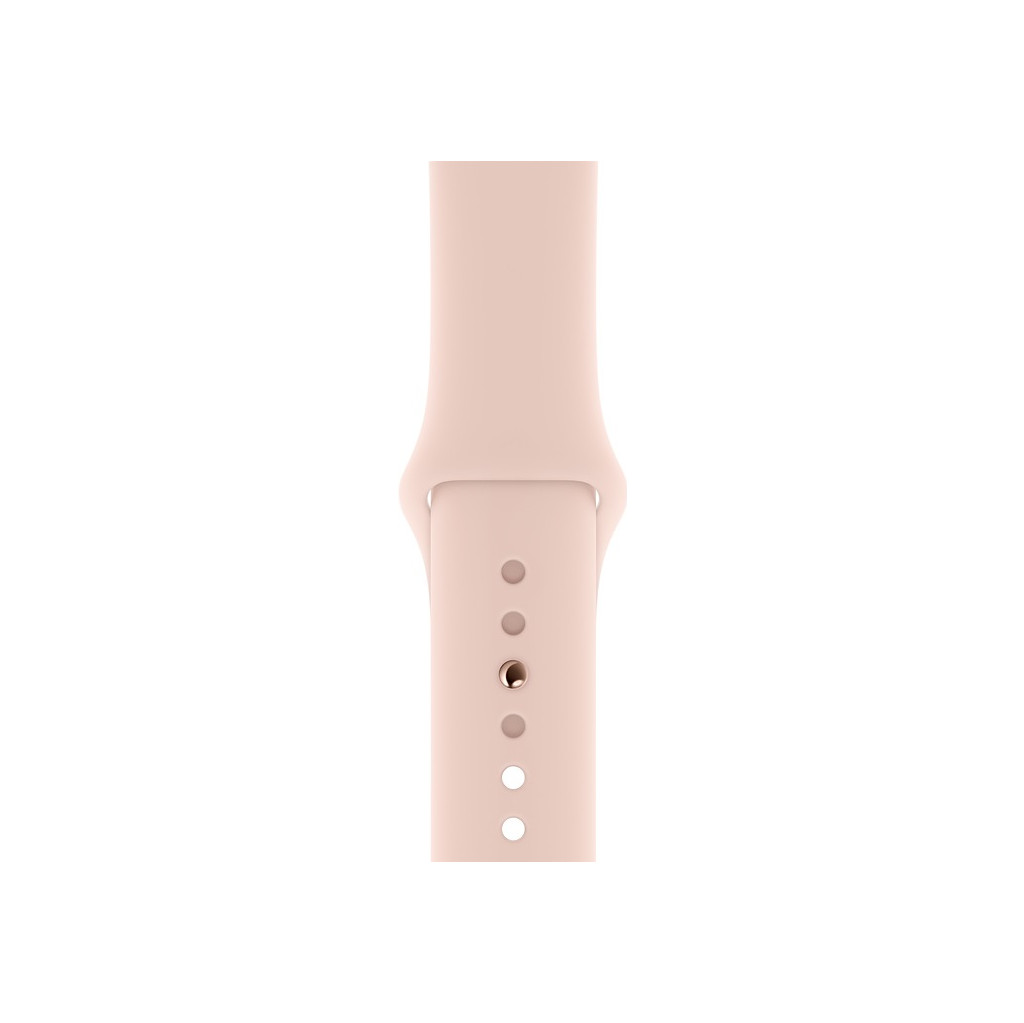 Apple Watch 44 mm Bracelet Sport en Silicone Rose des sables