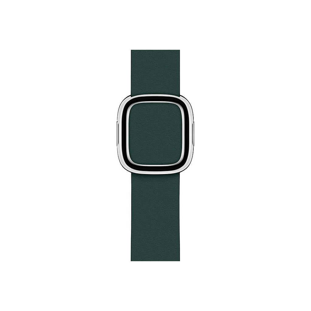 Apple Watch 40 mm Bracelet de Montre Moderne en Cuir Vert forêt - Small