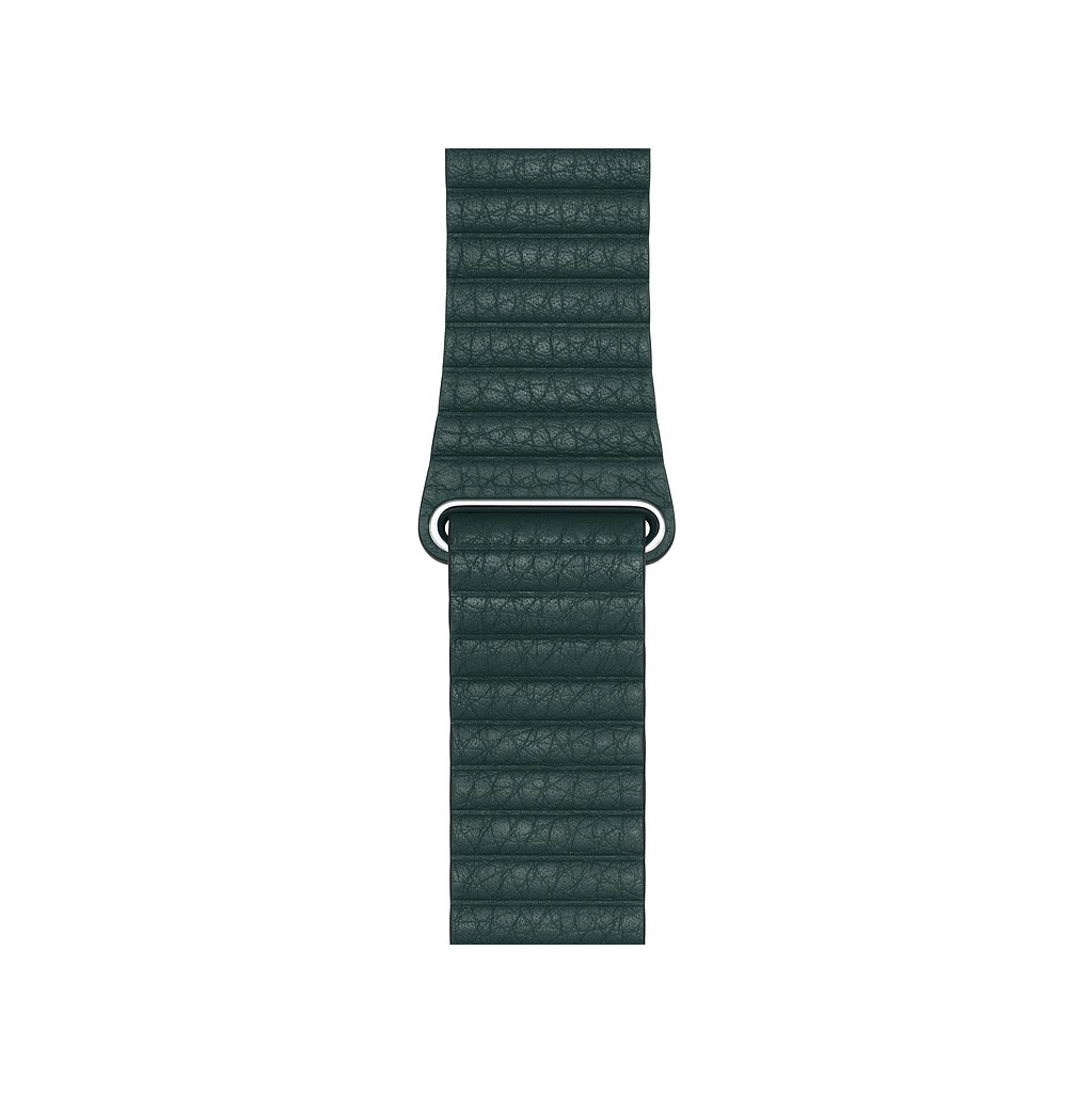 Apple Watch 44 mm Bracelet de Montre en Cuir Vert forêt Large