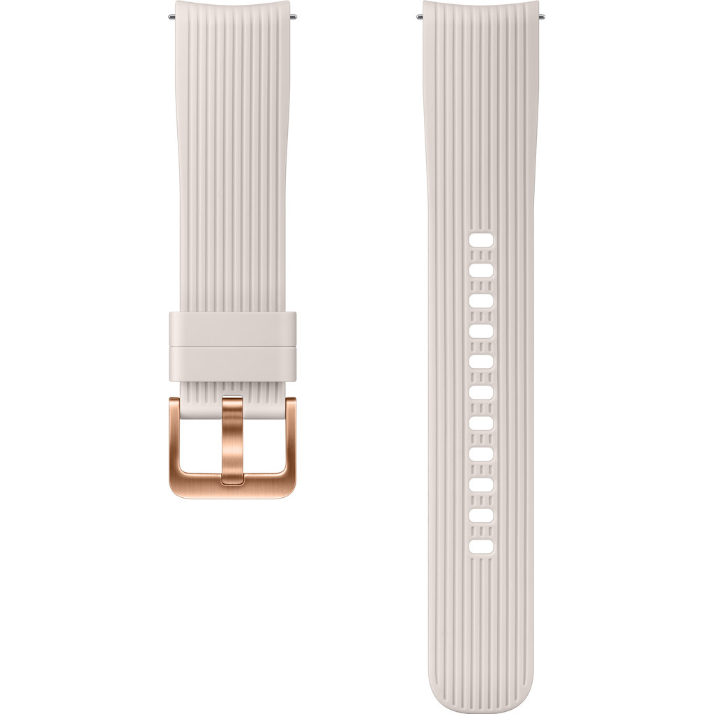 Samsung Bracelet en silicone pour Galaxy Watch 42 mm / Gear Sport Argent